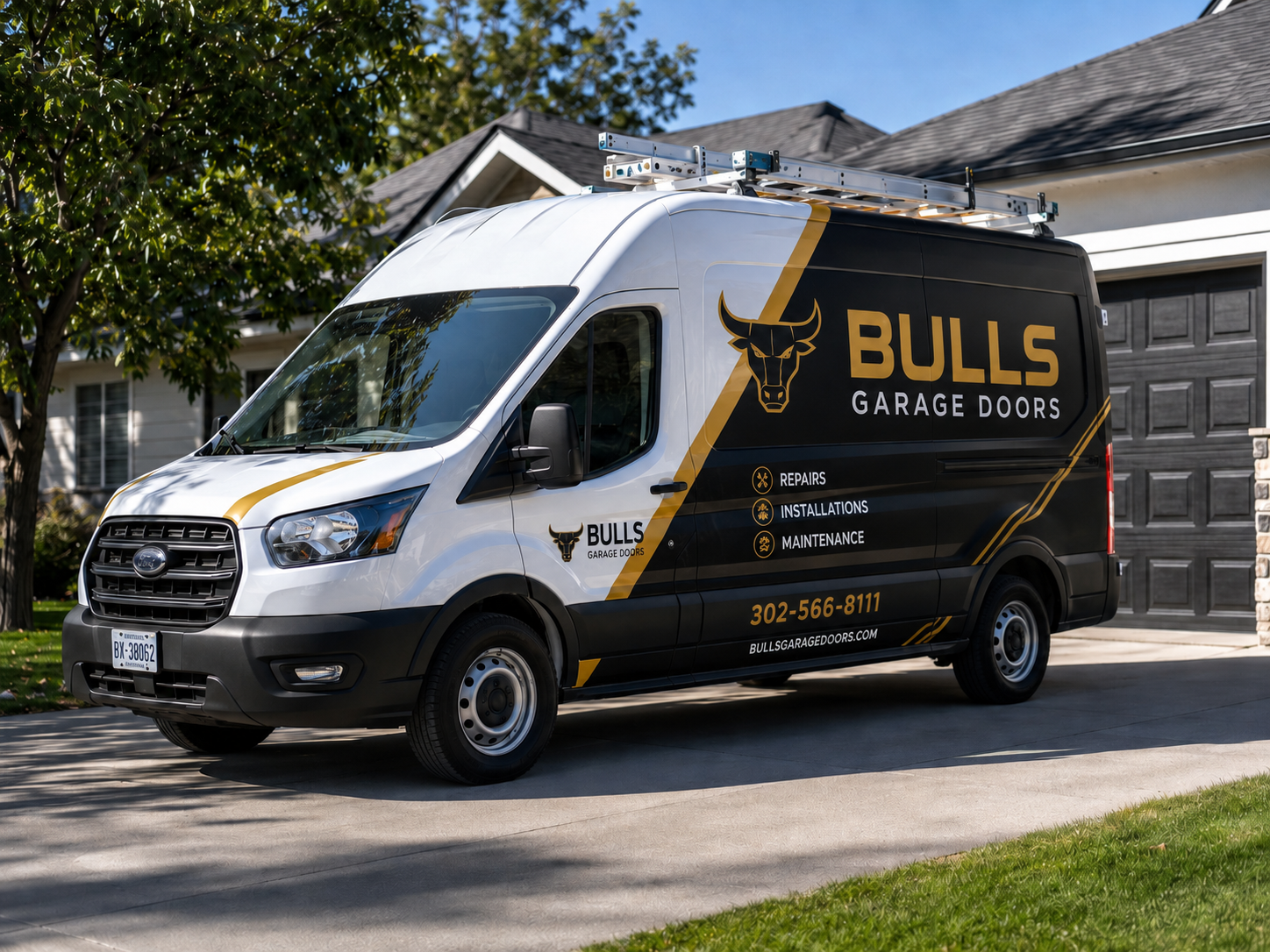 Bulls Garage Doors service van